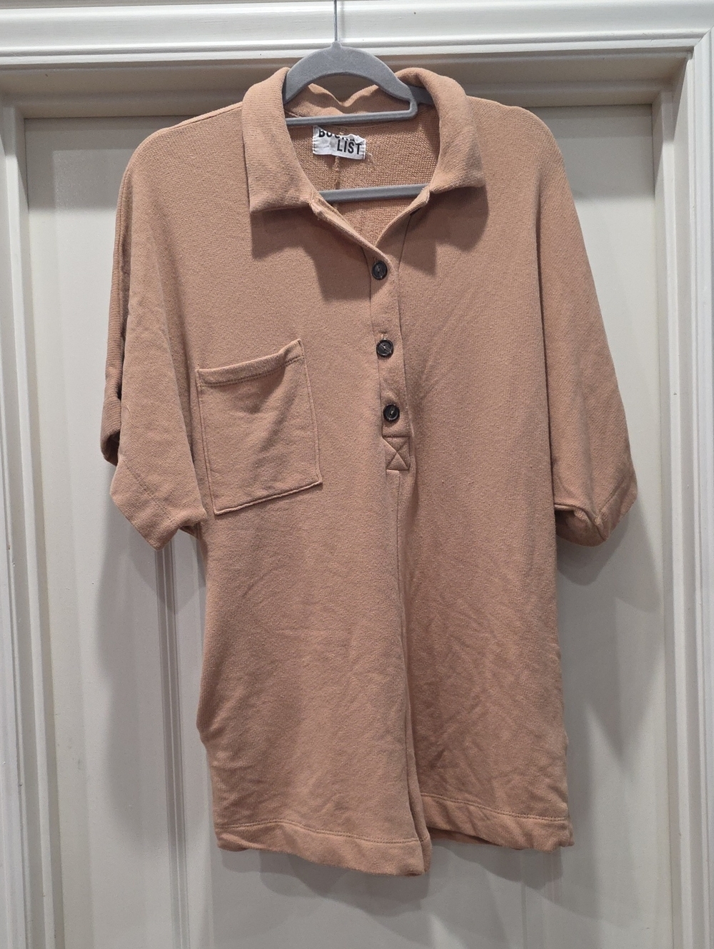 BUCKETLIST Camel Knit Short Sleeve Romper